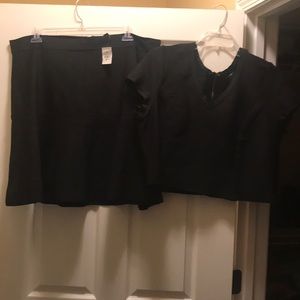 2pc Crop top and skirt